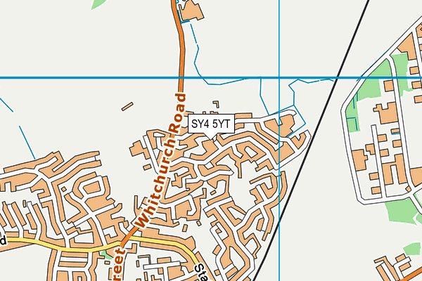 SY4 5YT map - OS VectorMap District (Ordnance Survey)