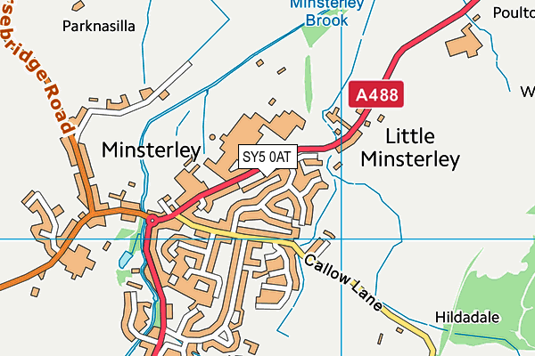 SY5 0AT map - OS VectorMap District (Ordnance Survey)