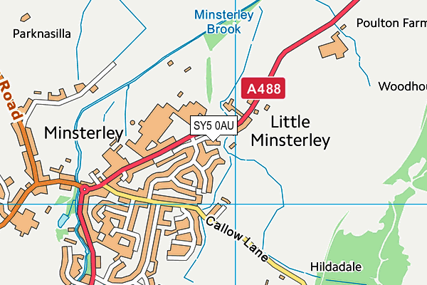 SY5 0AU map - OS VectorMap District (Ordnance Survey)