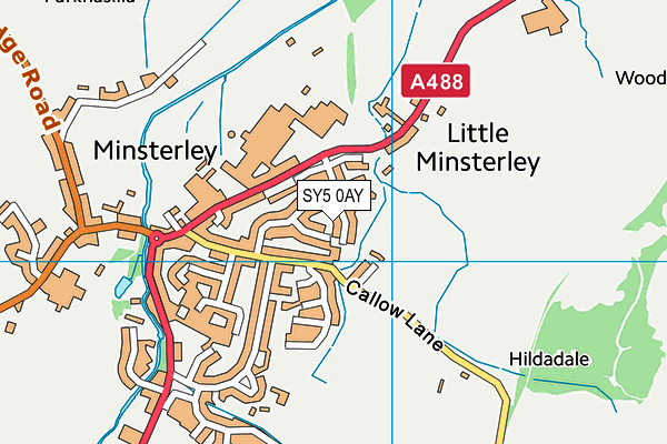 SY5 0AY map - OS VectorMap District (Ordnance Survey)