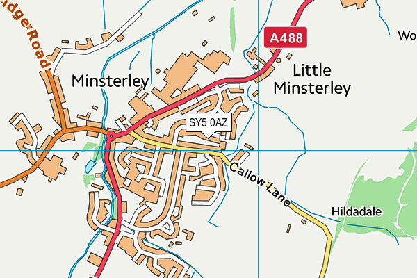 SY5 0AZ map - OS VectorMap District (Ordnance Survey)