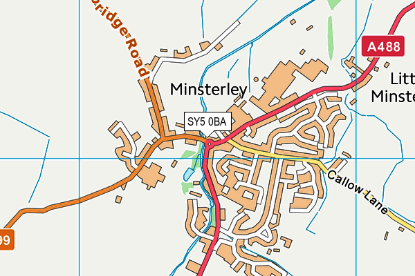 SY5 0BA map - OS VectorMap District (Ordnance Survey)