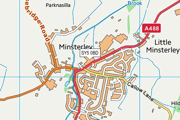 SY5 0BD map - OS VectorMap District (Ordnance Survey)