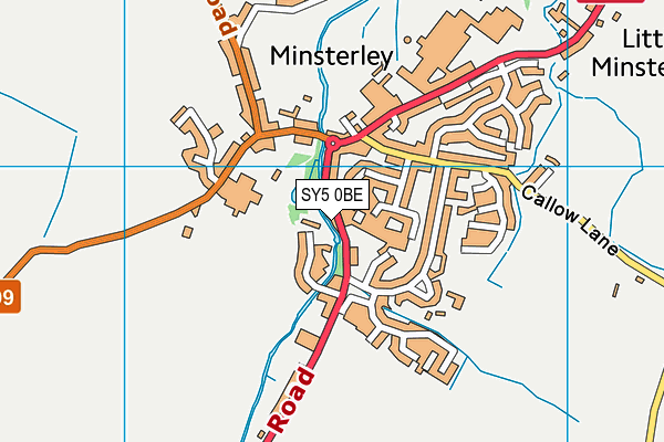 Minsterley Primary School map (SY5 0BE) - OS VectorMap District (Ordnance Survey)