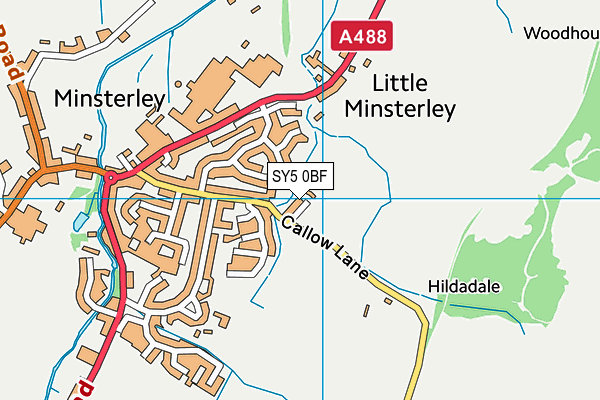 SY5 0BF map - OS VectorMap District (Ordnance Survey)