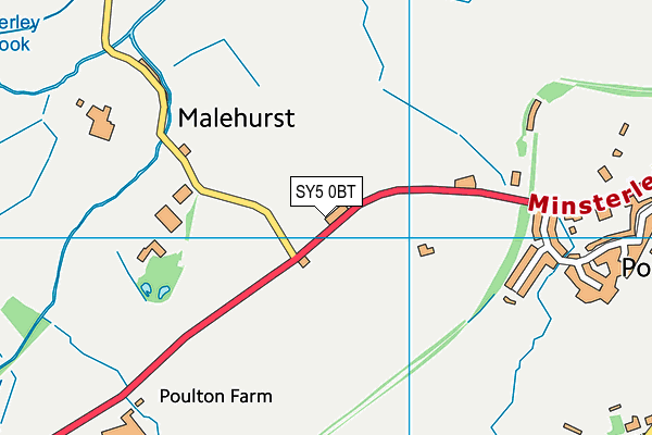 SY5 0BT map - OS VectorMap District (Ordnance Survey)