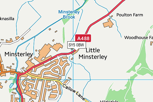 SY5 0BW map - OS VectorMap District (Ordnance Survey)