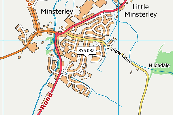 SY5 0BZ map - OS VectorMap District (Ordnance Survey)