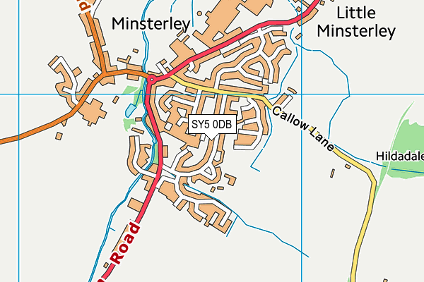 SY5 0DB map - OS VectorMap District (Ordnance Survey)