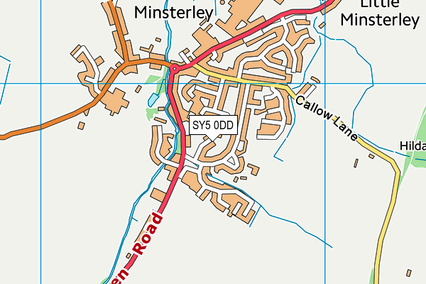 SY5 0DD map - OS VectorMap District (Ordnance Survey)