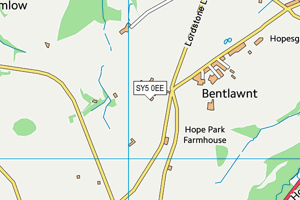 SY5 0EE map - OS VectorMap District (Ordnance Survey)