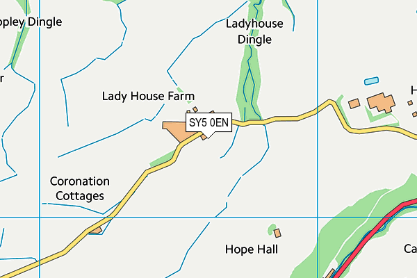 SY5 0EN map - OS VectorMap District (Ordnance Survey)