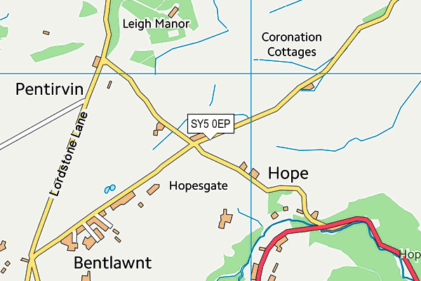 SY5 0EP map - OS VectorMap District (Ordnance Survey)