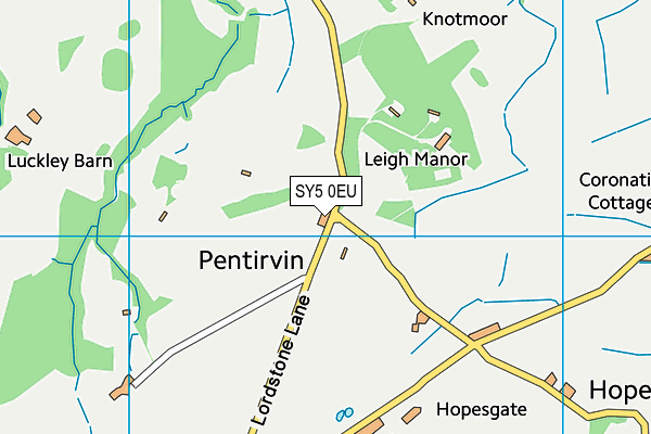 SY5 0EU map - OS VectorMap District (Ordnance Survey)