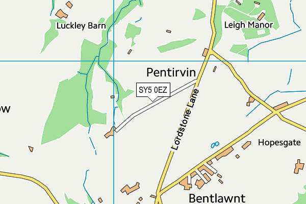 SY5 0EZ map - OS VectorMap District (Ordnance Survey)