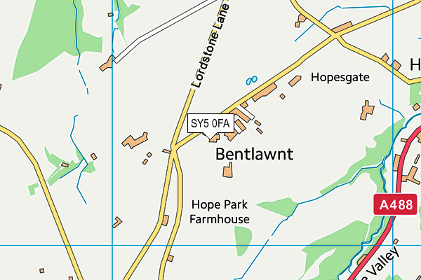 SY5 0FA map - OS VectorMap District (Ordnance Survey)