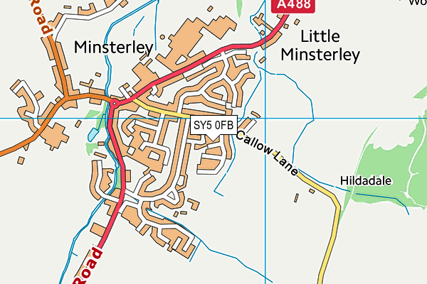 SY5 0FB map - OS VectorMap District (Ordnance Survey)