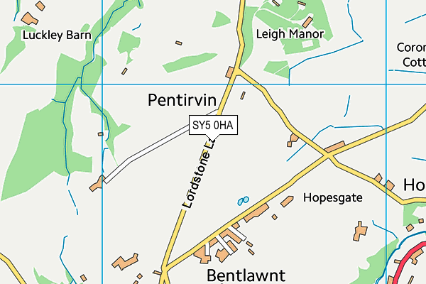 SY5 0HA map - OS VectorMap District (Ordnance Survey)