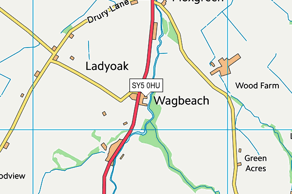 SY5 0HU map - OS VectorMap District (Ordnance Survey)