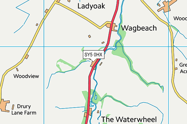 SY5 0HX map - OS VectorMap District (Ordnance Survey)