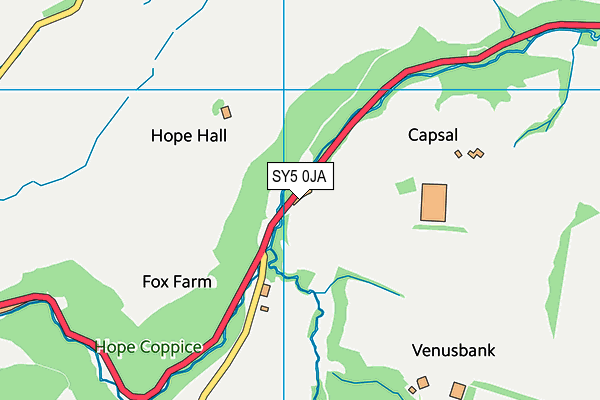 SY5 0JA map - OS VectorMap District (Ordnance Survey)