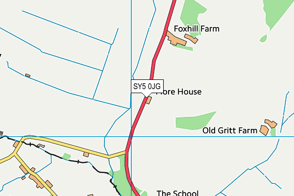 SY5 0JG map - OS VectorMap District (Ordnance Survey)