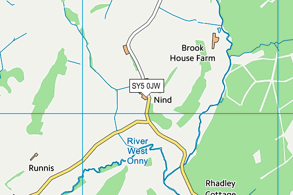 SY5 0JW map - OS VectorMap District (Ordnance Survey)