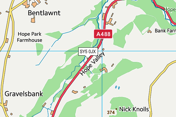 SY5 0JX map - OS VectorMap District (Ordnance Survey)
