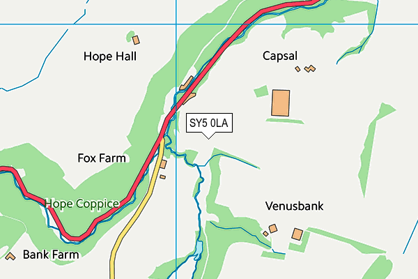 SY5 0LA map - OS VectorMap District (Ordnance Survey)