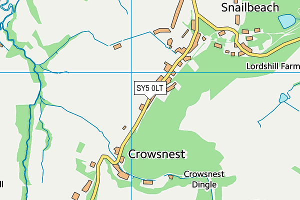 SY5 0LT map - OS VectorMap District (Ordnance Survey)