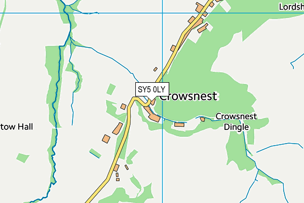 SY5 0LY map - OS VectorMap District (Ordnance Survey)