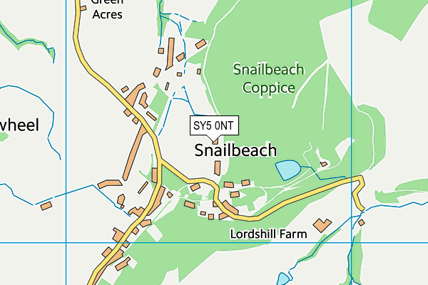 SY5 0NT map - OS VectorMap District (Ordnance Survey)