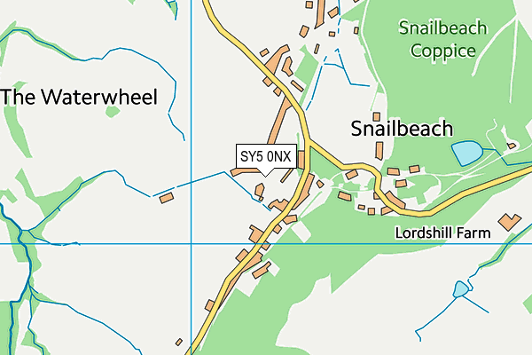SY5 0NX map - OS VectorMap District (Ordnance Survey)