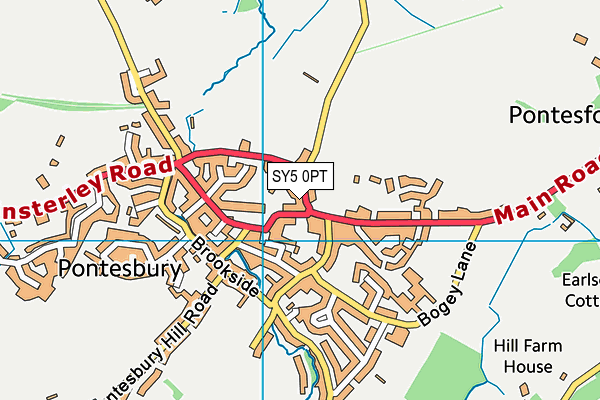 SY5 0PT map - OS VectorMap District (Ordnance Survey)