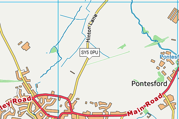 SY5 0PU map - OS VectorMap District (Ordnance Survey)