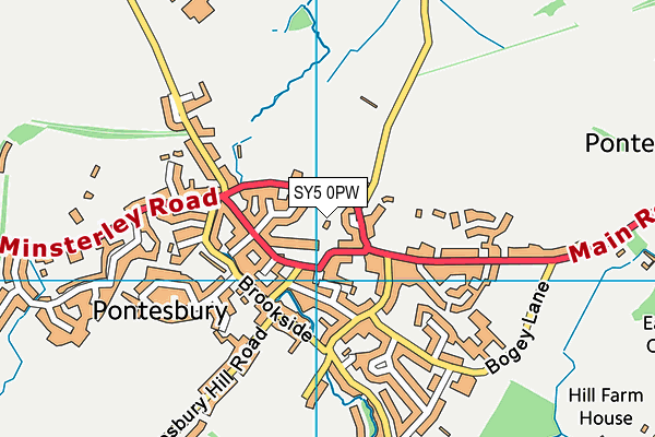 SY5 0PW map - OS VectorMap District (Ordnance Survey)