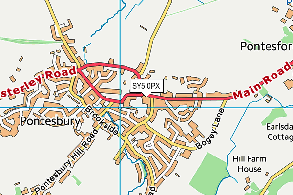 SY5 0PX map - OS VectorMap District (Ordnance Survey)