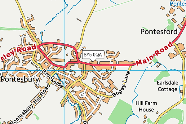 SY5 0QA map - OS VectorMap District (Ordnance Survey)