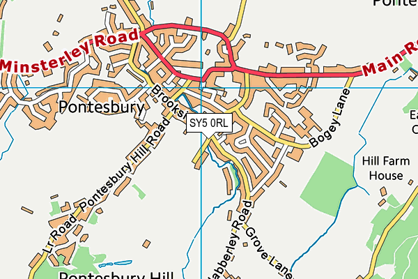 SY5 0RL map - OS VectorMap District (Ordnance Survey)