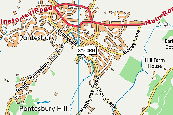 SY5 0RN map - OS VectorMap District (Ordnance Survey)