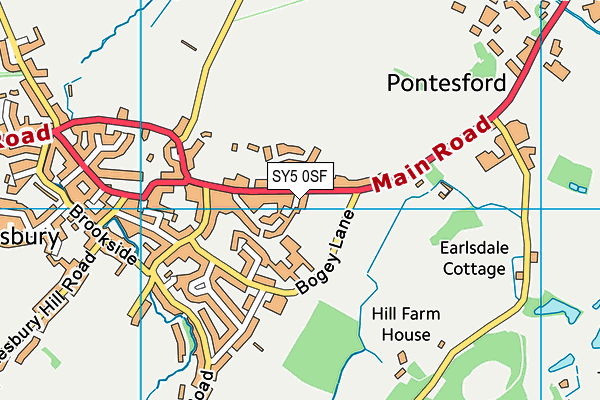 SY5 0SF map - OS VectorMap District (Ordnance Survey)