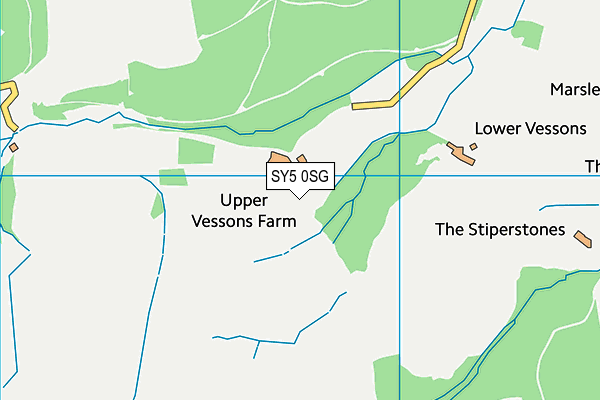 SY5 0SG map - OS VectorMap District (Ordnance Survey)