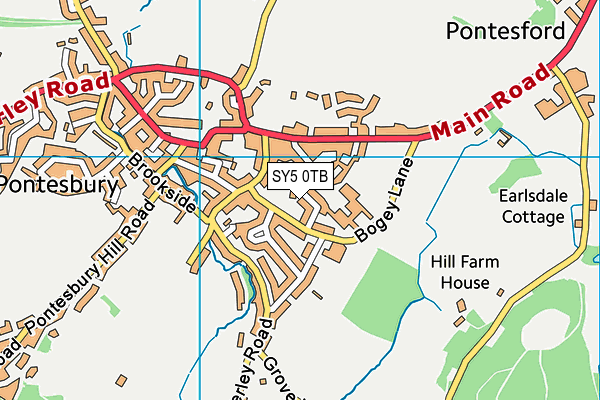 SY5 0TB map - OS VectorMap District (Ordnance Survey)