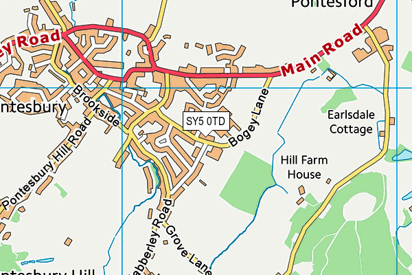 SY5 0TD map - OS VectorMap District (Ordnance Survey)