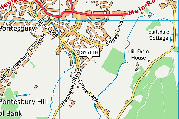 SY5 0TH map - OS VectorMap District (Ordnance Survey)