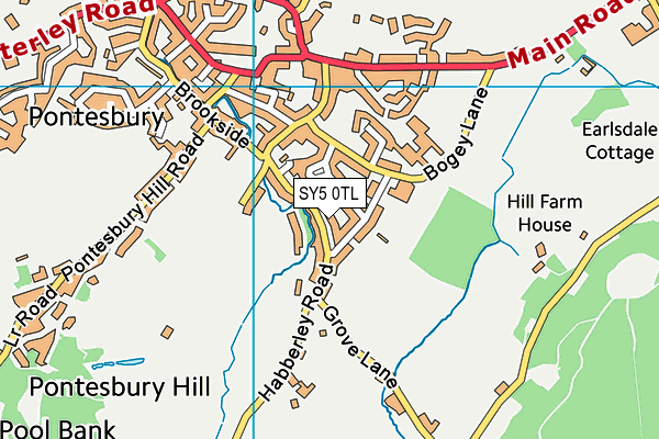 SY5 0TL map - OS VectorMap District (Ordnance Survey)