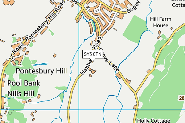 SY5 0TN map - OS VectorMap District (Ordnance Survey)