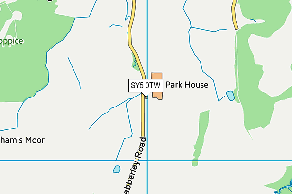 SY5 0TW map - OS VectorMap District (Ordnance Survey)