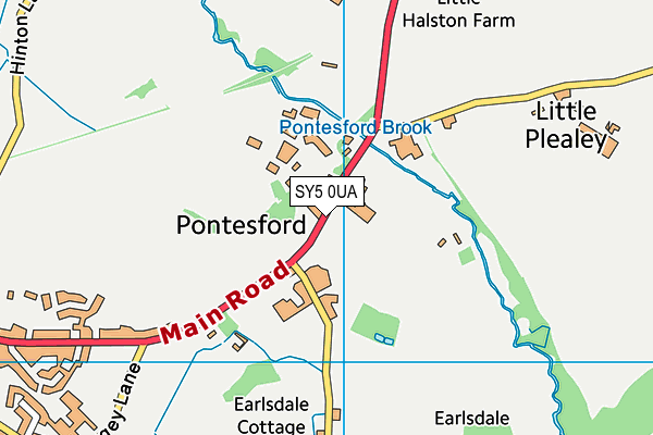 SY5 0UA map - OS VectorMap District (Ordnance Survey)