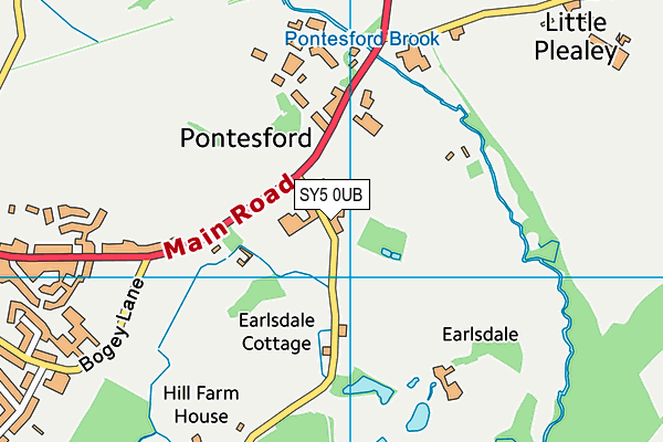 SY5 0UB map - OS VectorMap District (Ordnance Survey)